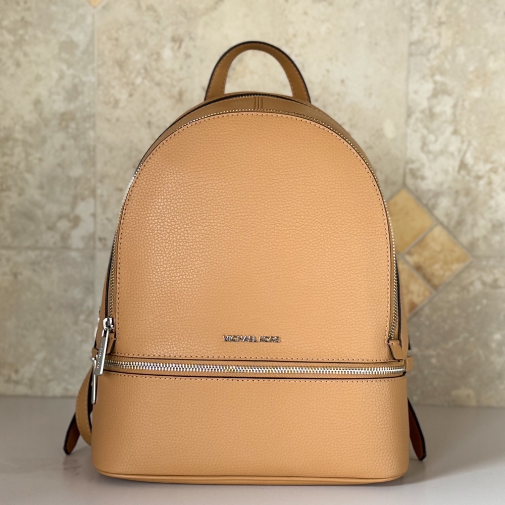 Michael Kors Rhea Medium Backpack Peanut